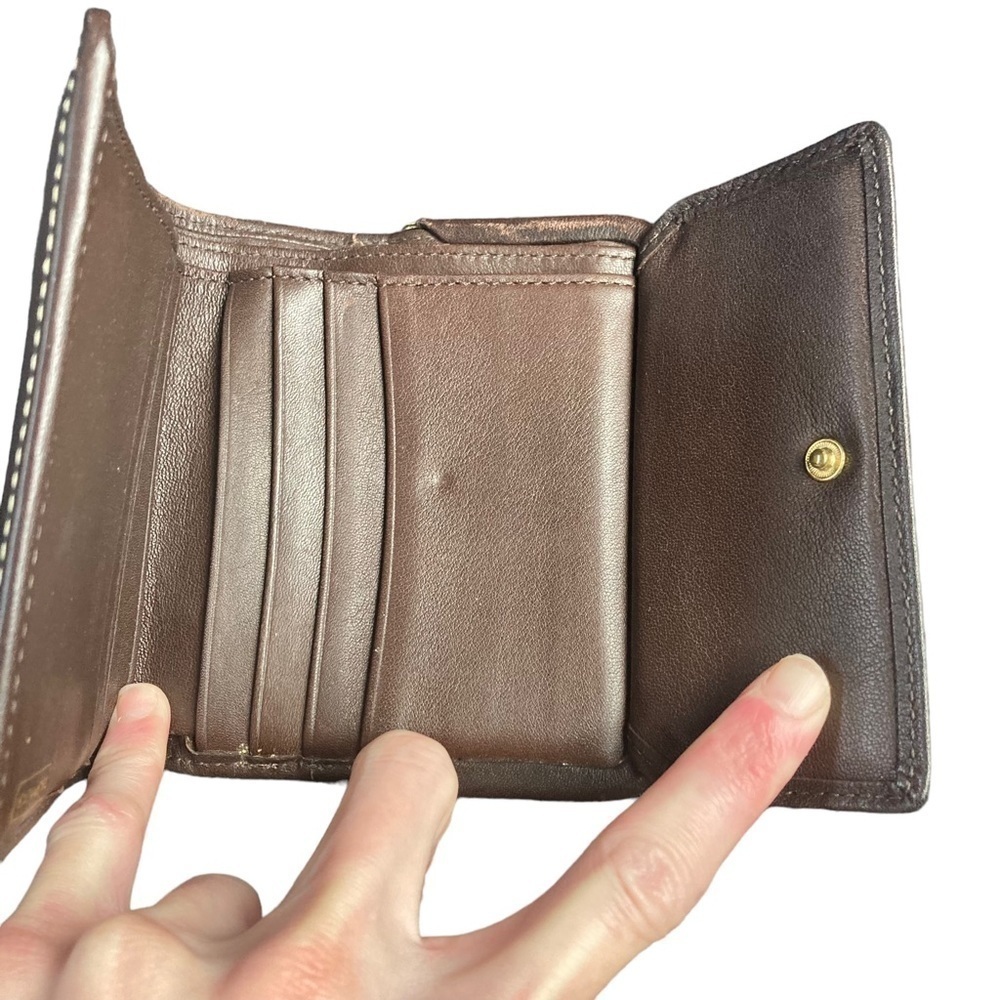 Coach vintage mahagony brown small clutch wallet - Picture 10 of 16